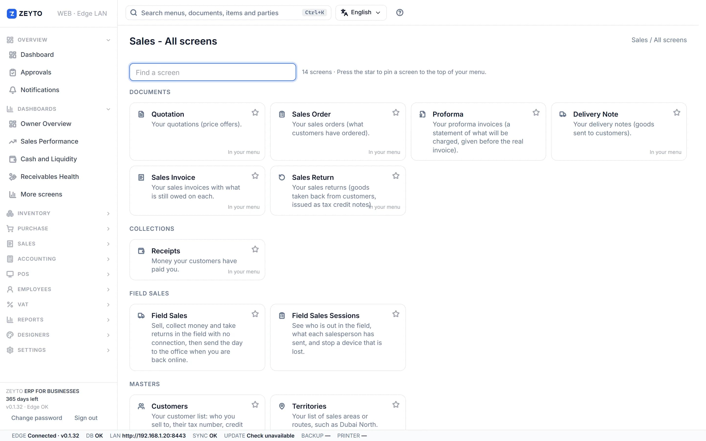 Sales hub - Everything for selling, from quote to cash, one click away.